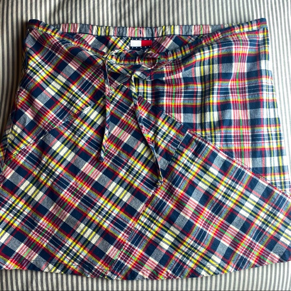 Tommy Jeans Cute Plaid Drawstring Skirt - Picture 5 of 7